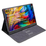 15.6" Portable Monitor, 1080P Full HD Type-C HDMI & Stereo Speakers for Switch, Phone, PS4, Xbox, Case & Screen Protector Included
