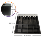 14" POS Cash Drawer with Stainless Steel Front Cash Register Till Draw Box