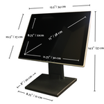 15" Pro Series Capacitive LED Backlit Multi-Touch Monitor, True Flat Seamless Design Touchscreen, Great for Office, POS, Retail, Restaurant, Bar, Gym, Warehouse, NO Driver Required (15 Inch)