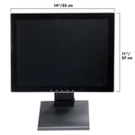 15" Pro Series Capacitive LED Backlit Multi-Touch Monitor, True Flat Seamless Design Touchscreen, Great for Office, POS, Retail, Restaurant, Bar, Gym, Warehouse, NO Driver Required (15 Inch)
