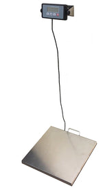 400 Pound Capacity Large Platform Shipping Scale Digital Stainless Steel Postal Floor Bench, for Office Home ( 16.75" x 13.75")