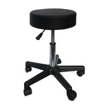 Black Round Hydraulic Height Adjustable Rolling Stool, Great for Spa Facial Tattoo Technician Office or Home use