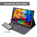 15.6" Portable Monitor, 1080P Full HD Type-C HDMI & Stereo Speakers for Switch, Phone, PS4, Xbox, Case & Screen Protector Included