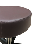 Dark Brown Round Hydraulic Height Adjustable Rolling Stool, Great for Spa Facial Tattoo Technician Office or Home use
