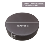 Dark Brown Round Hydraulic Height Adjustable Rolling Stool, Great for Spa Facial Tattoo Technician Office or Home use