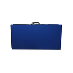 AJJ Living 4 Panel PU Leather Folding Gymnastics Gym Fitness Exercise Aerobics Mat with Handle, Tumbling Mats for Stretching Yoga Cheerleading Martial Arts ( Blue )