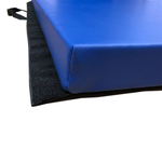 AJJ Living 4 Panel PU Leather Folding Gymnastics Gym Fitness Exercise Aerobics Mat with Handle, Tumbling Mats for Stretching Yoga Cheerleading Martial Arts ( Blue )