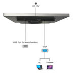 15" Pro Series Capacitive LED Backlit Multi-Touch Monitor, True Flat Seamless Design Touchscreen, Great for Office, POS, Retail, Restaurant, Bar, Gym, Warehouse, NO Driver Required (15 Inch)