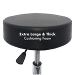 Black Round Hydraulic Height Adjustable Rolling Stool, Great for Spa Facial Tattoo Technician Office or Home use
