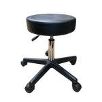 Black Round Hydraulic Height Adjustable Rolling Stool, Great for Spa Facial Tattoo Technician Office or Home use