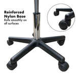 Black Round Hydraulic Height Adjustable Rolling Stool, Great for Spa Facial Tattoo Technician Office or Home use