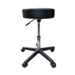 Black Round Hydraulic Height Adjustable Rolling Stool, Great for Spa Facial Tattoo Technician Office or Home use