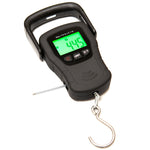 Commercial Grade Heavy Duty Digital 110lb/50kg Capacity Hanging Scale with Backlit and Measuring Tape for Luggage Fish Fishing with Handle and Hook