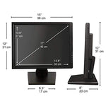 17-inch HDMI Resistive Touch Screen POS LED Monitor with VGA and HDMI Port and Cable, for Office, Retail, Restaurant, Bar, Gym, Warehouse