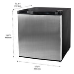 Stainless Steel Finish 1.1 cu.ft. Compact Mini Upright Freezer with Adjustable Temperature Control, for Home Apartment Office Garage