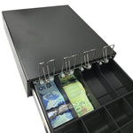 14" POS Cash Drawer with Stainless Steel Front Cash Register Till Draw Box