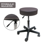 Dark Brown Round Hydraulic Height Adjustable Rolling Stool, Great for Spa Facial Tattoo Technician Office or Home use