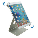 Universal iPad Pro Tablet Desktop Anti-Theft POS Stand Holder Enclosure with Lock & Key for Retail Kiosk, Compatible