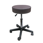 Dark Brown Round Hydraulic Height Adjustable Rolling Stool, Great for Spa Facial Tattoo Technician Office or Home use
