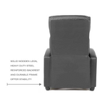 Manual Push Back Recliner Lounge Chair Couch Sofa - PU Leather for Home Theater Seating, Living Space, Office