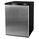 Stainless Steel Front 2.1 cu.ft. Compact Upright Freezer with Adjustable Temperature Control, for Home Apartment Office Garage